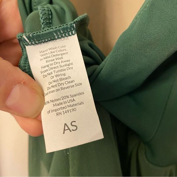 Green Maxi Skirt Dress dance costume leotard shirt sleeve modest -adult SA - Picture 9 of 12